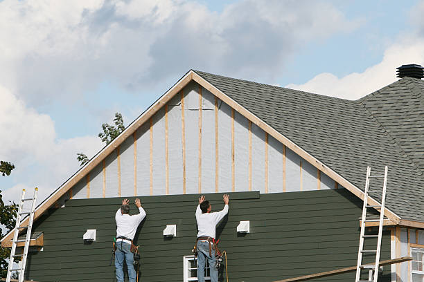 Professional Siding technician working in Six Mile, SC